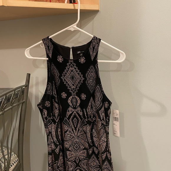 Jump Apparel black & gold party dress size L, high neck cutout. - Picture 2 of 5